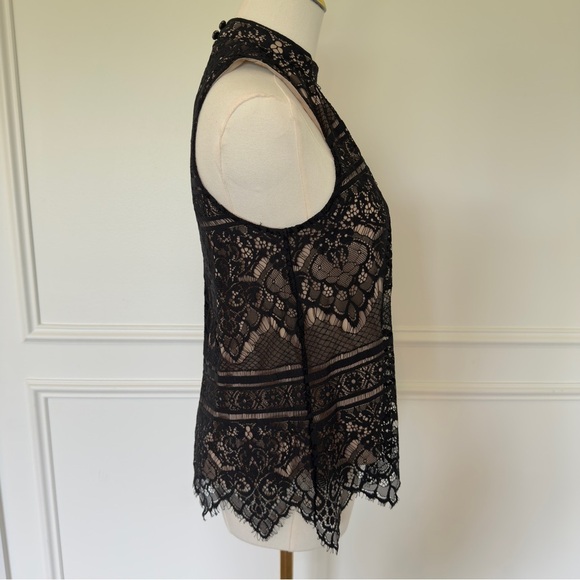 Lauren Conrad Lace Black Tank Halter Top Women's Top Size Small - Picture 3 of 7
